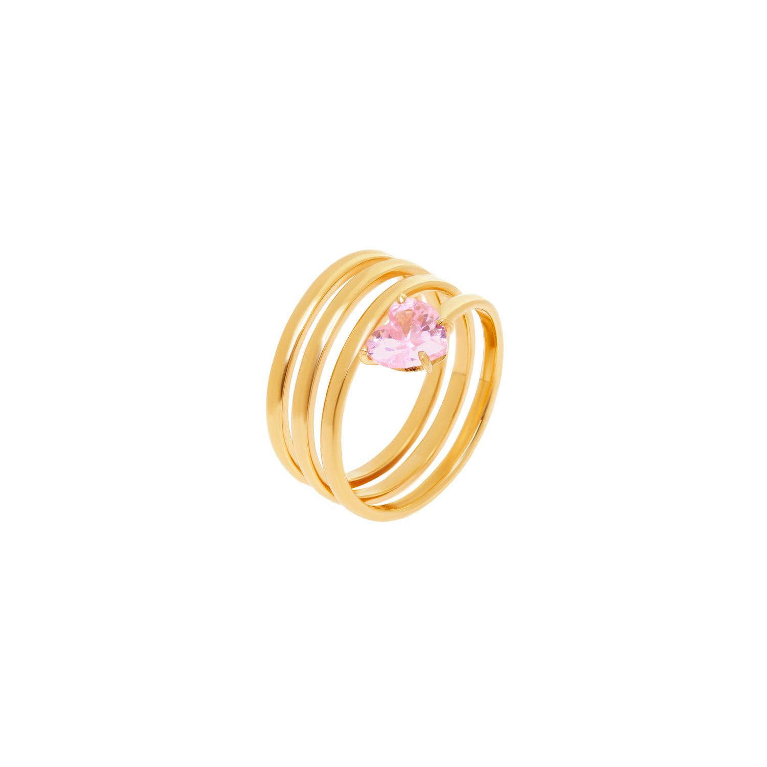 Кольцо Entwined Heart Ring – Pink