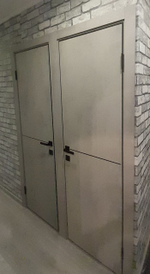 ДГ Акцент бетон серый ал.(черн) кромка с 4х сторон, М1895BL