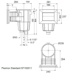 Скиммер Flexinox Standard 87192011, под бетон