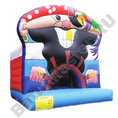 Коммерческий надувной батут "Пират" с крышей