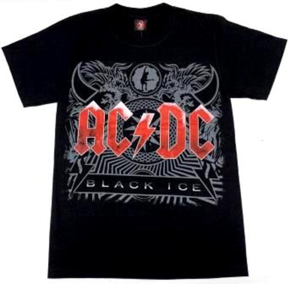 Футболка хлопок шелкография. TDM0939 AC/DC Black Ice L