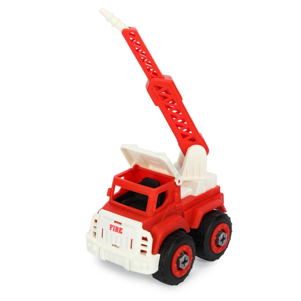 Машинка-конструктор Abtoys Cпецтехника "Городские службы" Пожарная машина с отверткой