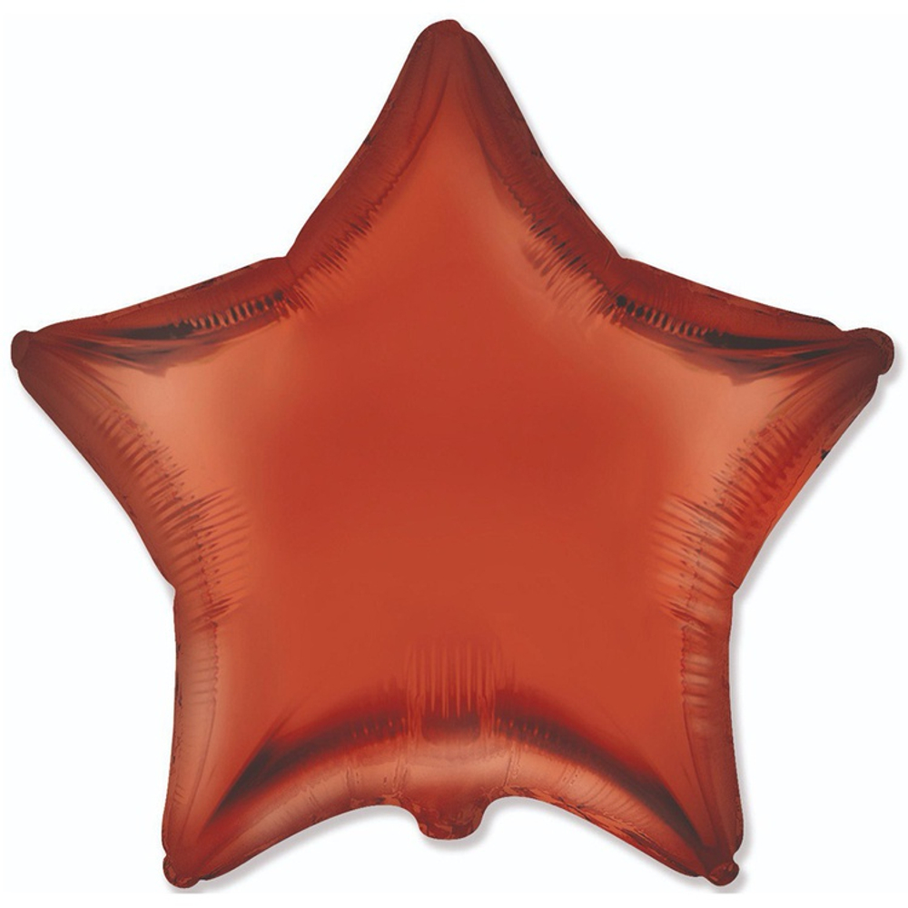 Шар фольгированный Звезда 46 см (Оранжевый)