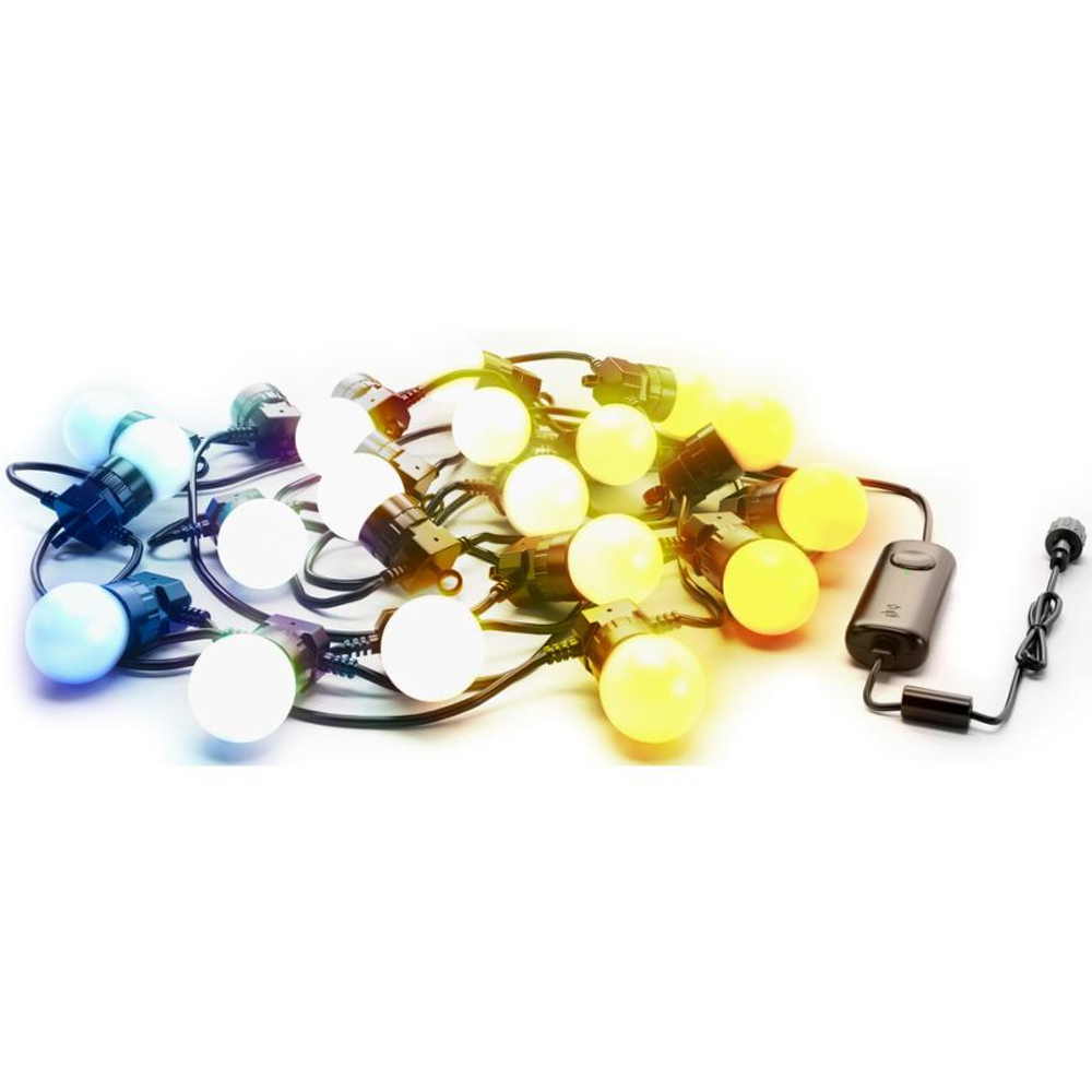 Умная гирлянда ретро «Фестон» Twinkly Festoon, Gold + Silver (20 м, 40 лампочек G45) Generation II