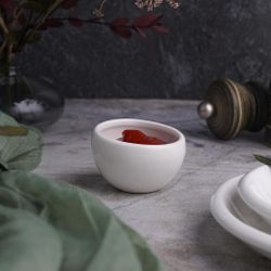 Соусник 35 мл d 5,3 см h3,5/3 см круглый белый фарфор P.L. Proff Cuisine [20]