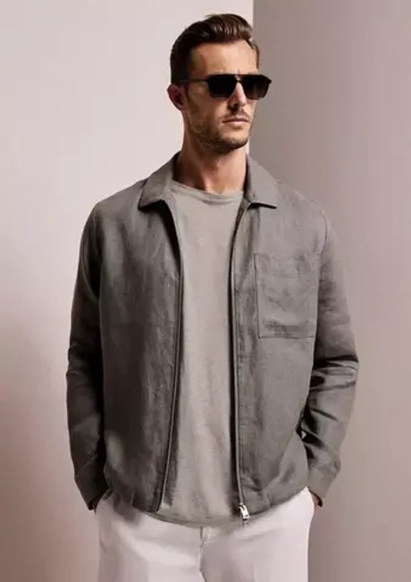 Льняная верхняя рубашка с накладными карманами s.Oliver