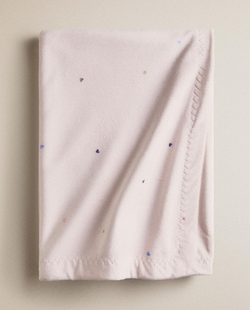 Zara Home плед детский из полиэстера, розовый, 85x120 см