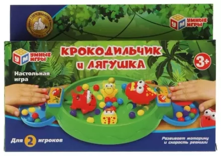 Настольная игра Крокодильчик и лягушка В1819634-R в/к "Умные игры"