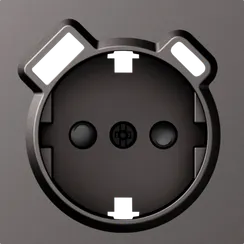 Donel A07 матовый титан накладка для розетки Schuko с зарядным устройством USB A+C, со шторками 16A