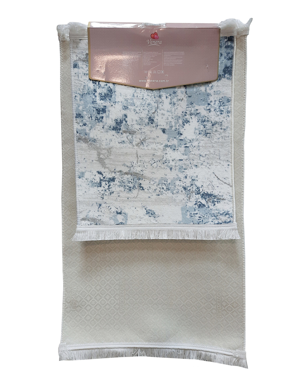 Набор ковриков для ванной и туалета, 60x100/50x60 см, цвет Голубой