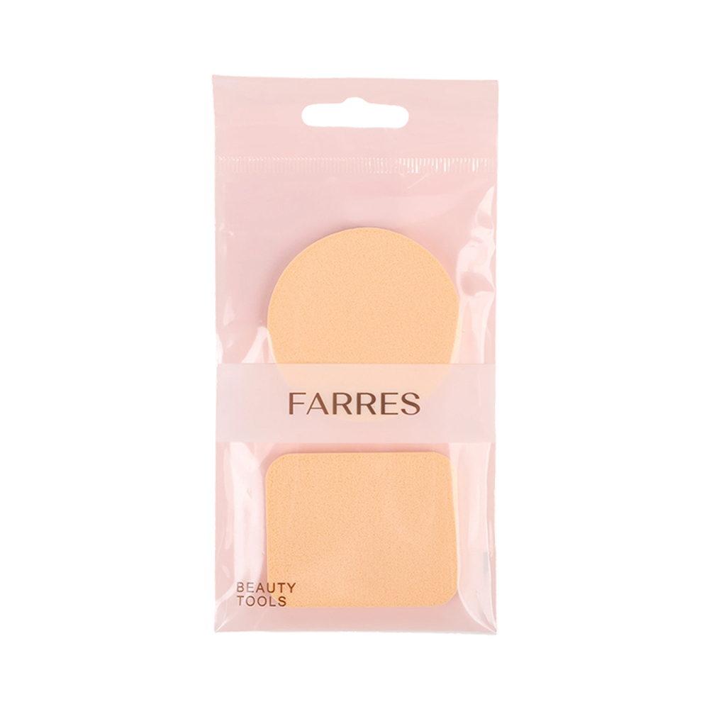 Farres FP003 Набор спонжей для макияжа круглый + квадратный