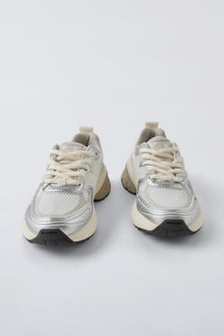 ZARA КРОССОВКИ, СЕРЫЙ