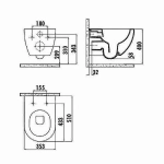 Унитаз подвесной с функцией биде Creavit Free FE322-00CM00E-0000 капучино матовый, безободковый