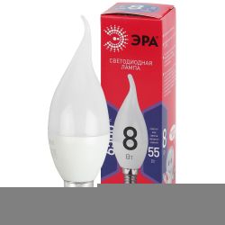 Лампочка светодиодная ЭРА RED LINE LED BXS-8W-865-E14 R E14 / Е14 8Вт свеча на ветру холодный дневной свет
