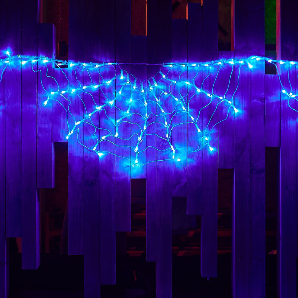 ULD-E3104-288-DTK BLUE IP20 RAINBOW-1 Занавес светодиодный фигурный Радуга-1. 3.1х0.4м. 4 подвеса. 288 светодиодов. Синий свет. Провод прозрачный. TM Uniel.