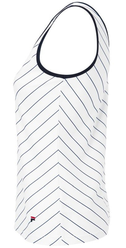 Женский топ теннисный Fila Top Caroline W - white/peacoat blue stripe