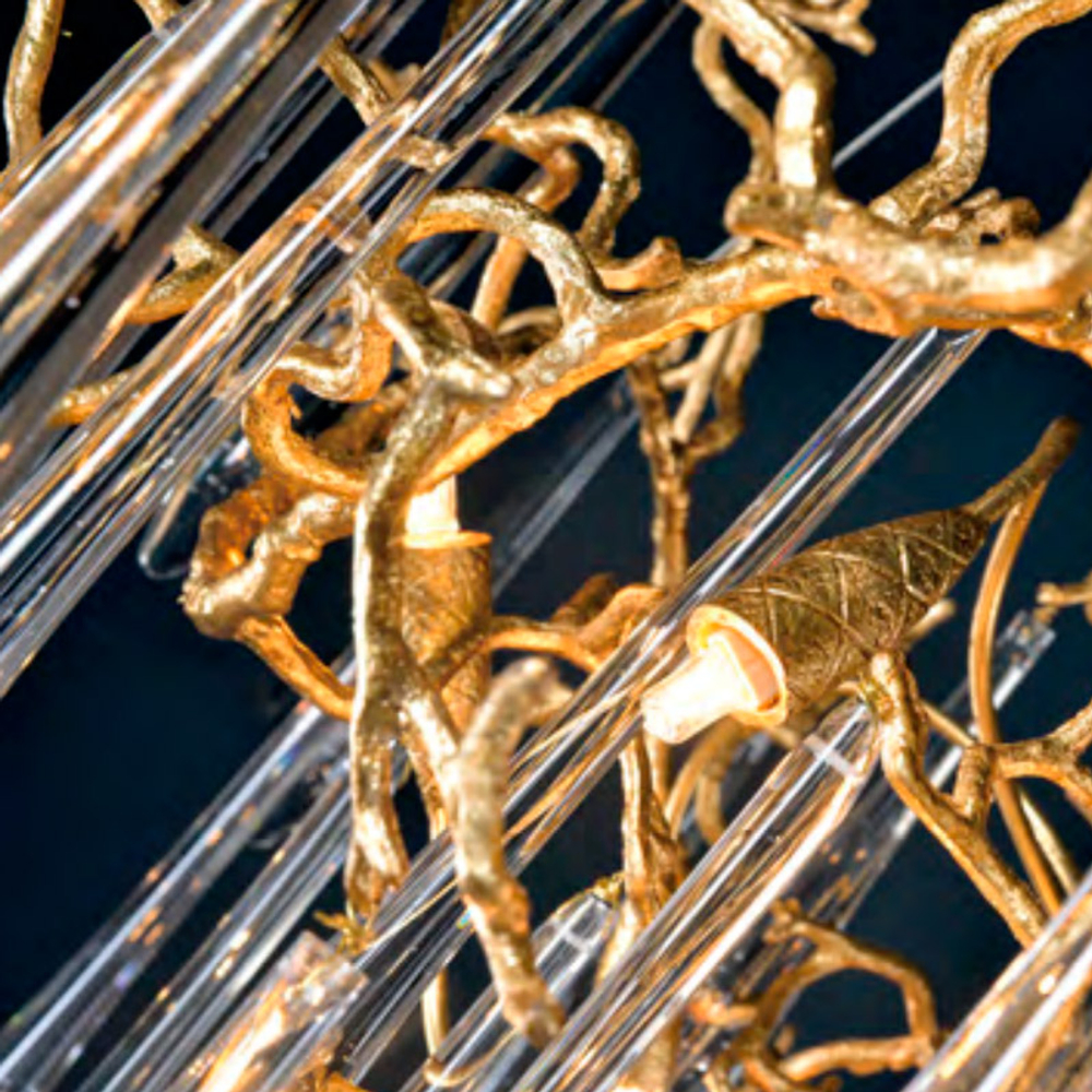 Люстра Cloyd SURINAM C8 / Ø60 см - латунь - бесцвет. стекло (арт.10977)