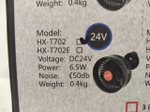 HX-T702 (24 вольт) / Вентилятор салонный на присоске, 12 см, 24V (1 шт.)