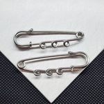 Булавка брошь, сталь 316, 50мм, отличная заточка, 3 петли, штучно