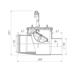 ТП-85.100.В Клапан обратный вертикальный Dn110