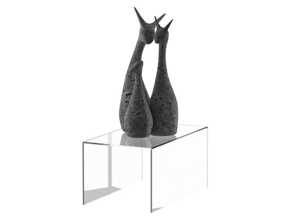 Подставка П-образная, подиум для выставки, 150х250х125мм, комплект 2шт , прозрачное оргстекло