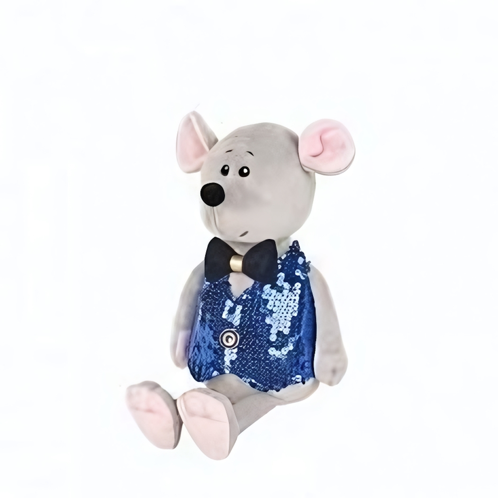 Мышонок Стасик в Синей Жилетке, 21 см.