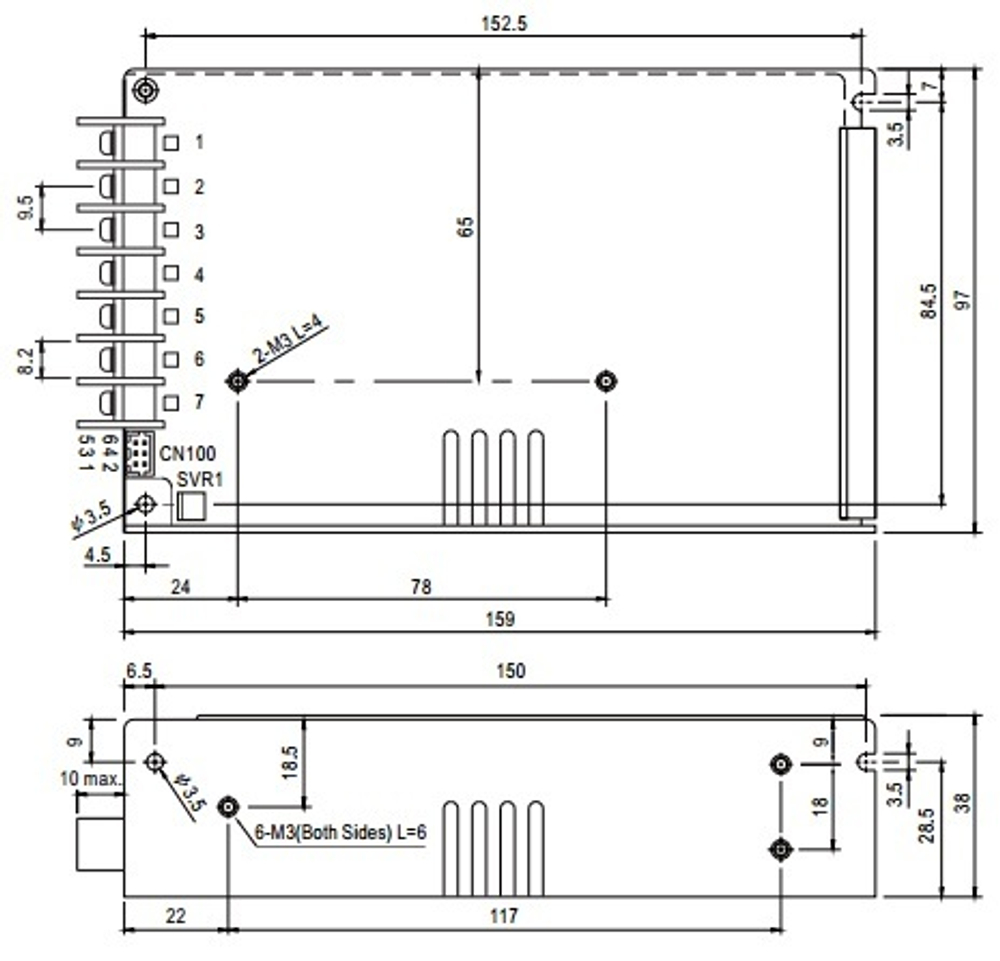 Преобразователь AC-DC сетевой Mean Well HRP-150-36