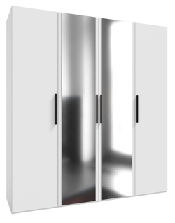 Шкаф для одежды, шкаф с зеркалом, Даллас, белый 80-697.2