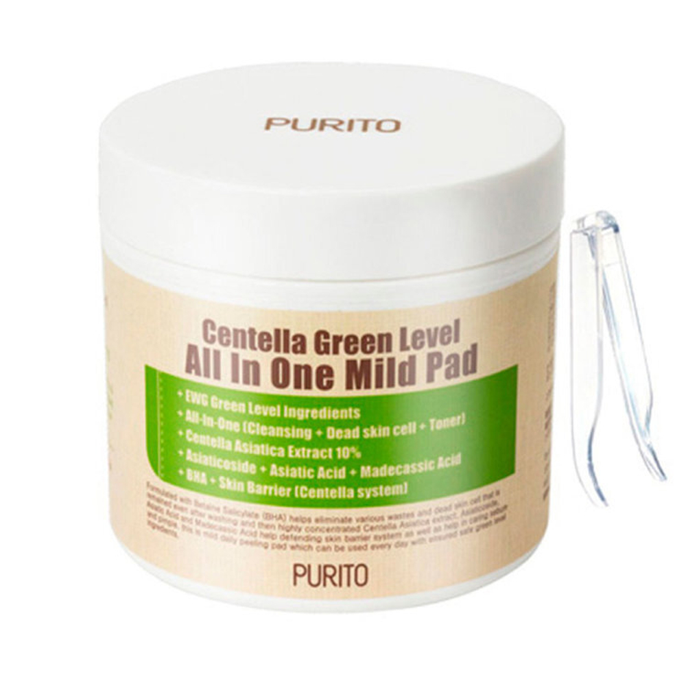 Пады для лица с центеллой Purito Centella Green Level All In One Mild Pad