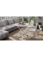 Стол кухонный Белый муар 100(131)х100х75 см