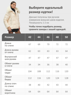 Куртка зимняя женская с мехом и капюшоном тренд бежевого цвета 7759B