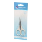 Ножницы маникюрные на блистере «Ultramarine», круглые кольца, пластиковые ручки, широкие, цвет серебро, 8см