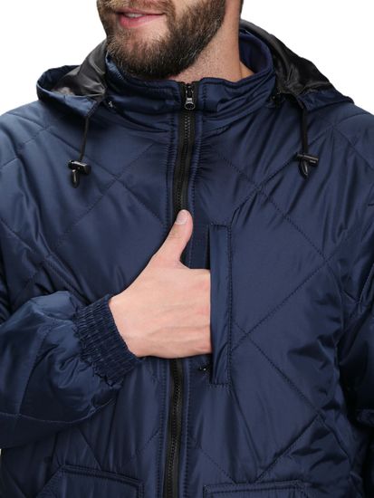 Куртка демисезонная Бомбер-Люкс (тк.Дюспо), т.синий