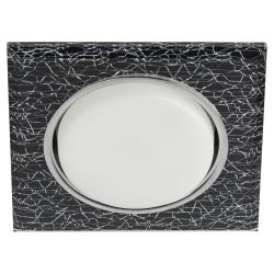 Светильник встраиваемый cо светодиодной подсветкой ЭРА DK LD50 WH/BK под лампу GX53 белый/черный