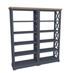 Стеллаж «Форест» сквозной серый 7012/бейц-масло