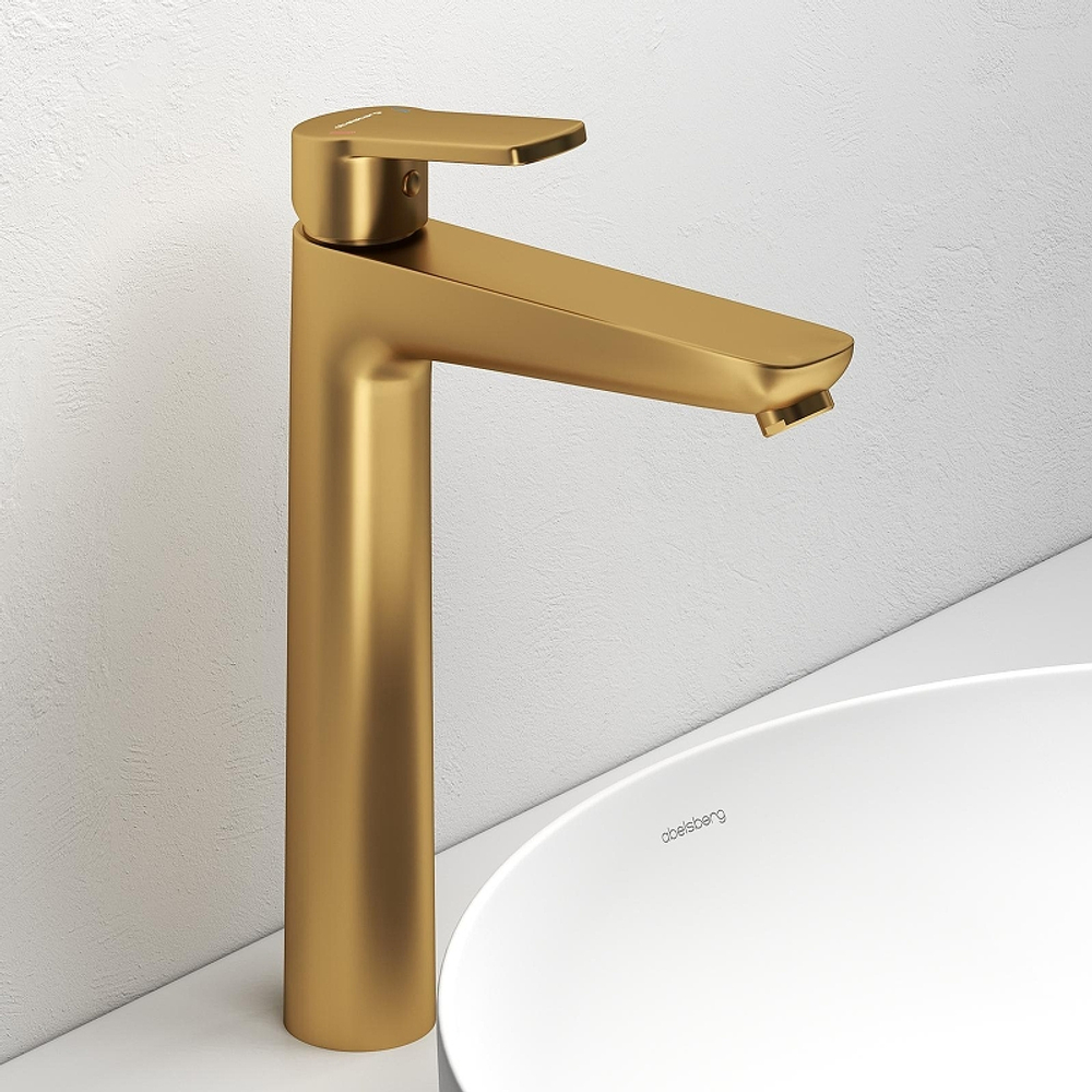 Смеситель для раковины Abelsberg Lineara UNF23509BG цвет Королевское золото