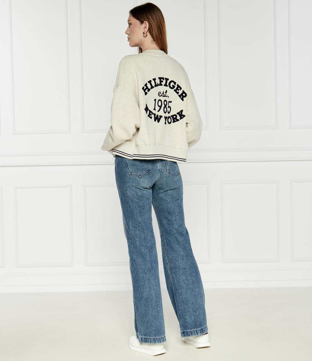 Худи CROP VARSITY Tommy Hilfiger - экрю(WW0WW42097)