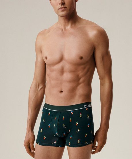 Трусы мужские боксеры (2шт) Atlantic 2GMH-031, хлопок, темно-зеленый + темно-синий