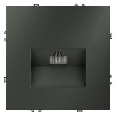 Розетка компьютерная встраиваемая VOLTUM S70 RJ45 кат.6, (титан)