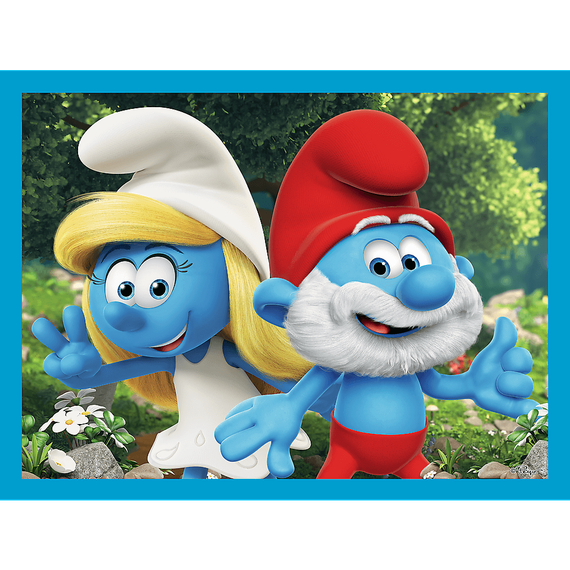 Puzzles - "Puzzle 2w1 + memos" - Smurfs have fun / The Smurfs _FSC Mix 70%