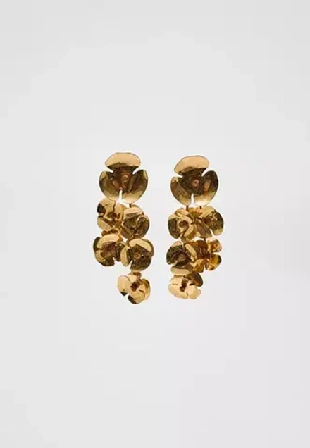 STRADIVARIUS Серьги с цветочным каскадом, золотой