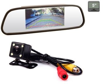 Зеркало со встроенным монитором 5 дюймов и камерой заднего вида