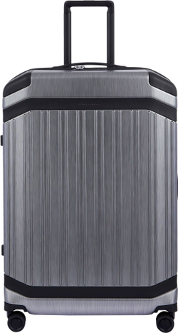 Чемодан Piquadro PQ LIGHT PREMIUM (BV4428PQLP/GRN) 51x75x28см 89л. поликарбонат/алюм./натур.кожа сер