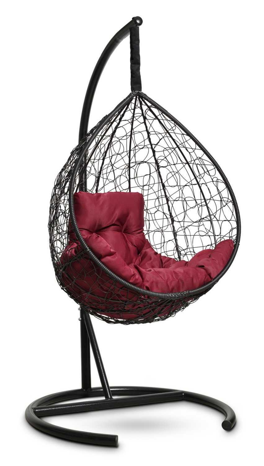 Подвесное кресло-кокон sevilla comfort черный + каркас -11%
