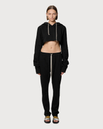 RICK OWENS DRKSHDW ХУДИ ЧЕРНАЯ ЖЕНСКАЯ УКОРОЧЕННАЯ
