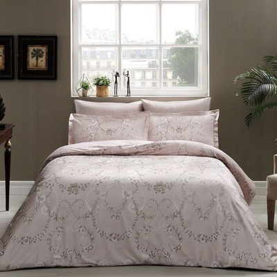 Комплект постельного белья ТАЧ Saten Delux 2-спальный "DORIAN" V03-Розовый