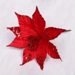 Украшение новогоднее «Пуансеттия-Блеск» 19 см, Красный