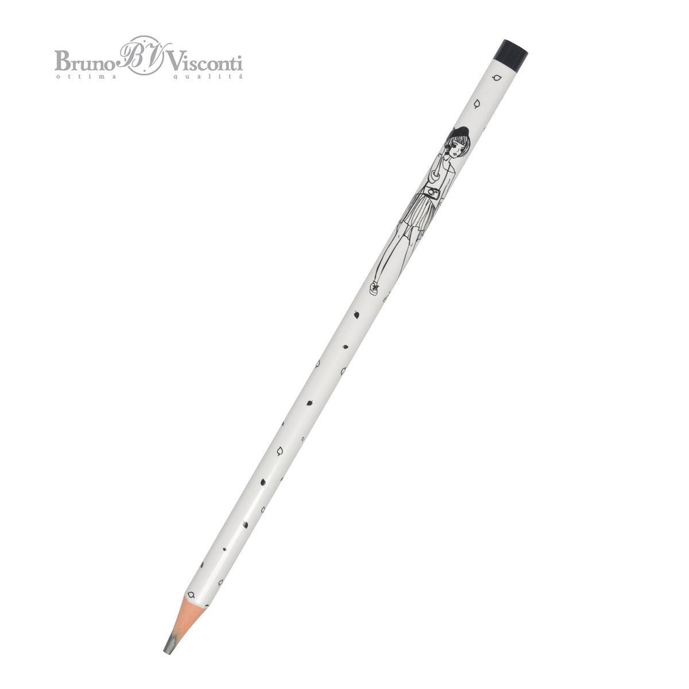 Карандаш ч/г НВ пластиковый корпус ArtGraphix "Путешественница" (BrunoVisconti)