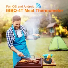 Беспроводной цифровой Wi-Fi-термометр InkBird IBBQ-4T, 4 щупа