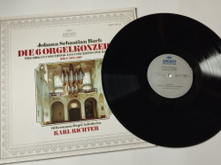 Винтажная виниловая пластинка LP J. S. Bach И.С. Бах, Карл Рихтер Karl Richter Die 6 Orgelkonzerte 6 Органных Концертов, BWV 592 597 (Germany 1974)